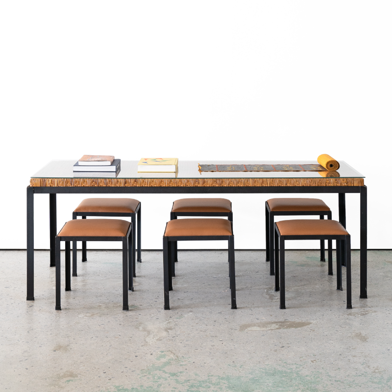 (SET) Osetsu Dei Dining Table and 6 Stools by Danny Ho &amp; Muey Fong