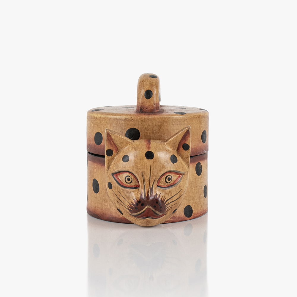 Hand Painted Cat Trinket Box