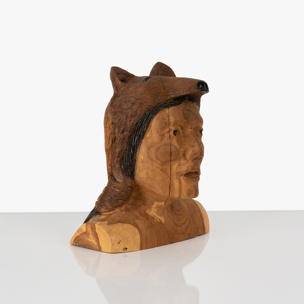 Hand Carved Indian Chief Statue