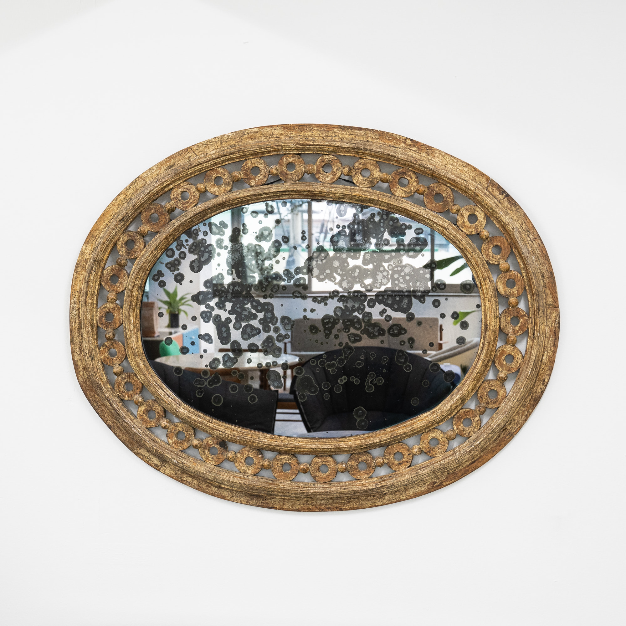 Hand Crafted Oval Mirror