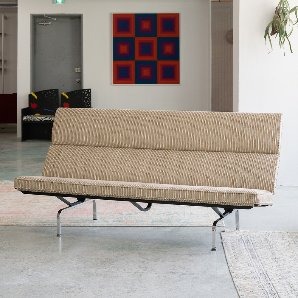 Eames Compact Sofa (Knoll Brown Pattern)