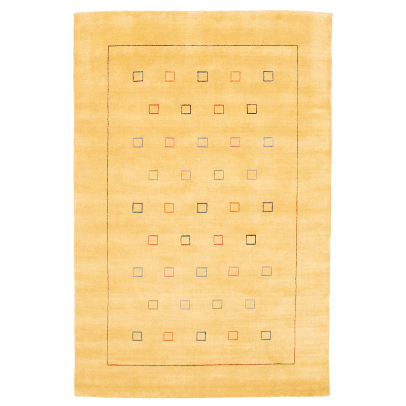 Indian Kashkuli Gabbeh Hand-knotted Wool Rug (Square Pattern)