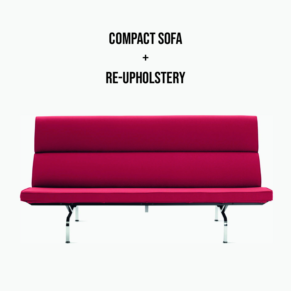 Eames Compact Sofa (업홀스터리 비용 포함)