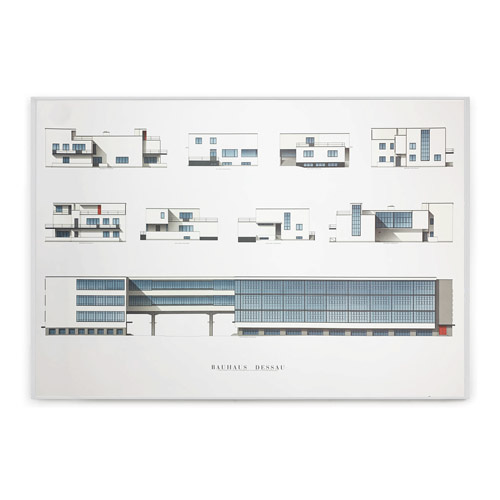 Walter Gropius: Bauhaus, Dessau poster
