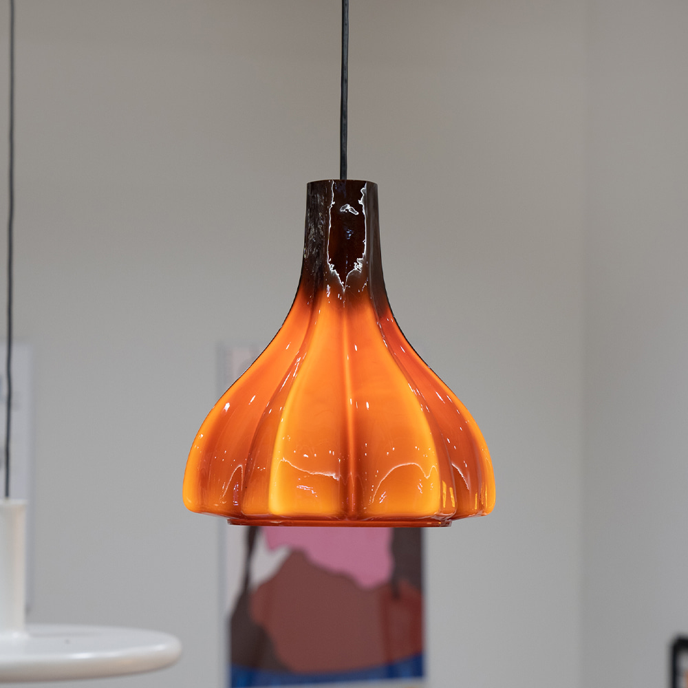 Brown Glass Pendant Lamp by Peill &amp; putzler