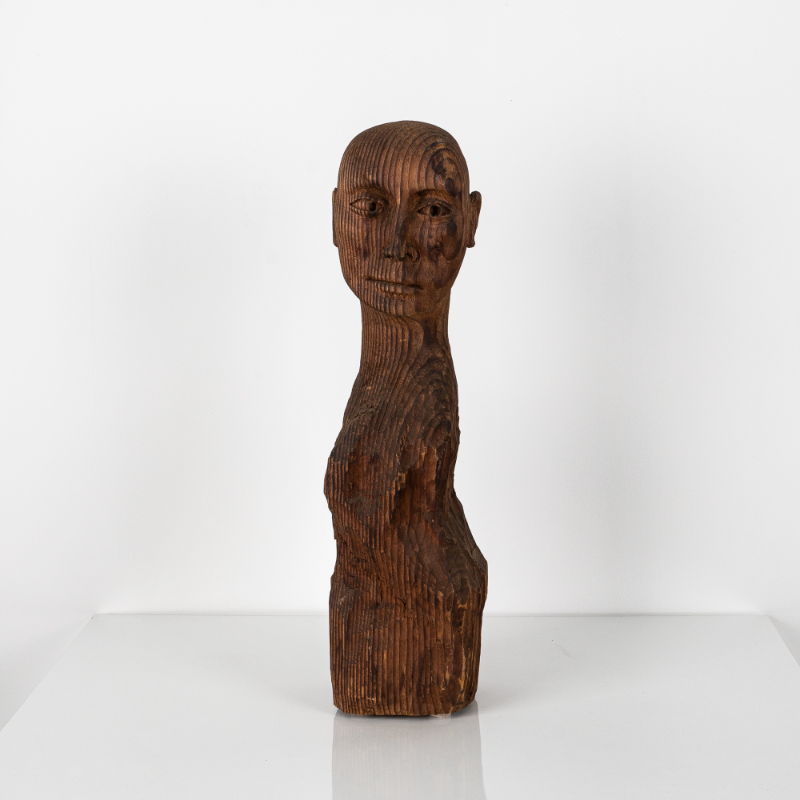 Wooden Head Statue