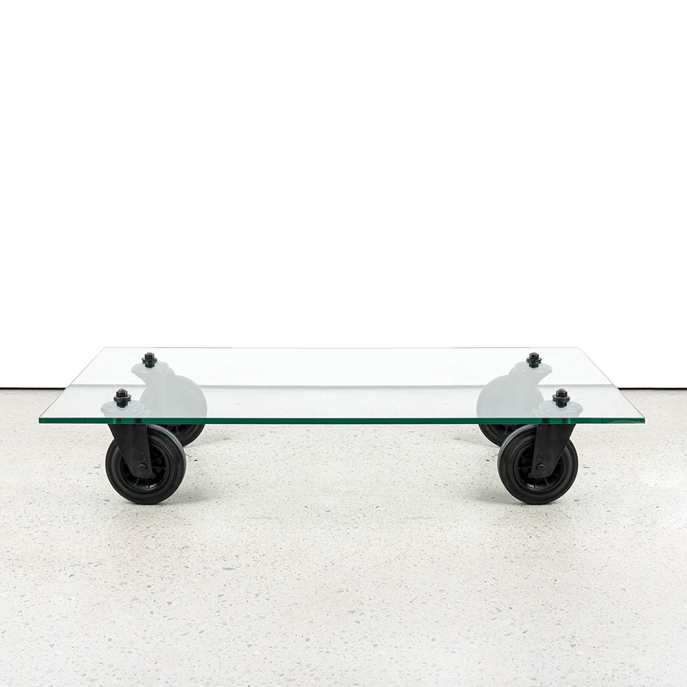 Coffee Table on Wheels by Gae Aulenti