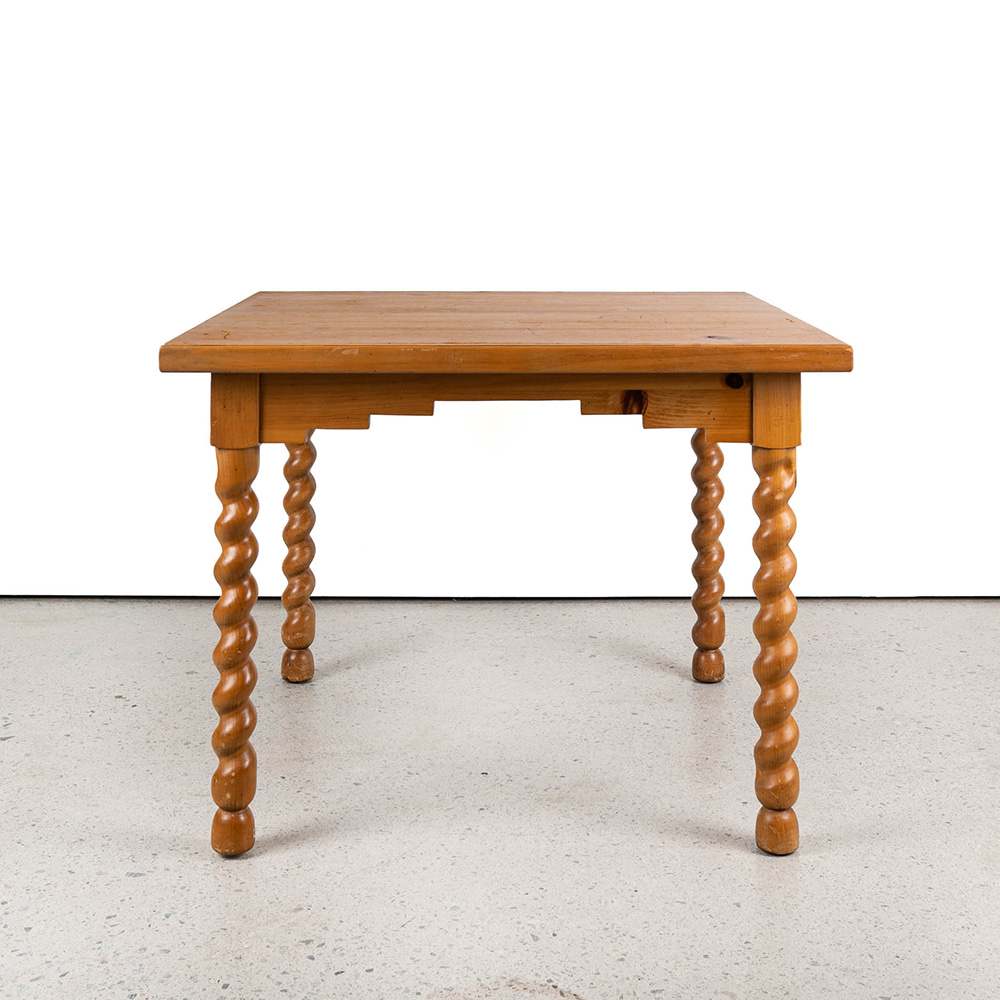 Twist Legs Square Dining Table