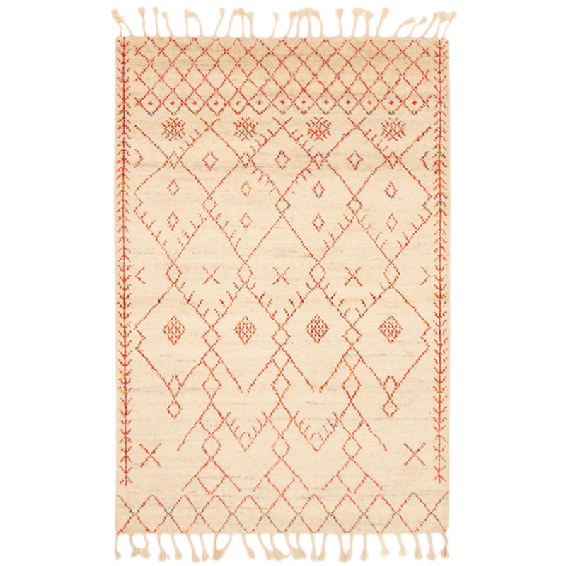 Indian Arlequin Hand-knotted Wool Rug (140 x 208cm)