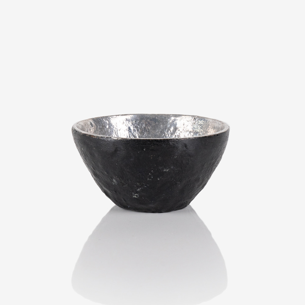 Small Bowl with Black and Pewter