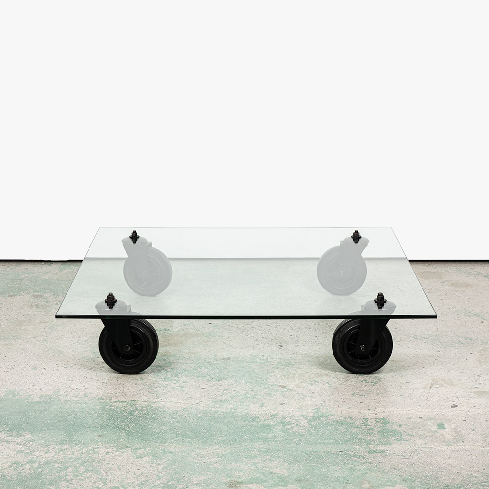 Coffee Table on Wheels by Gae Aulenti